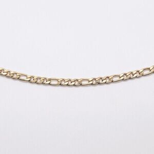 22" Gold Stainless Steel 4mm Figaro Mask Chain Necklace